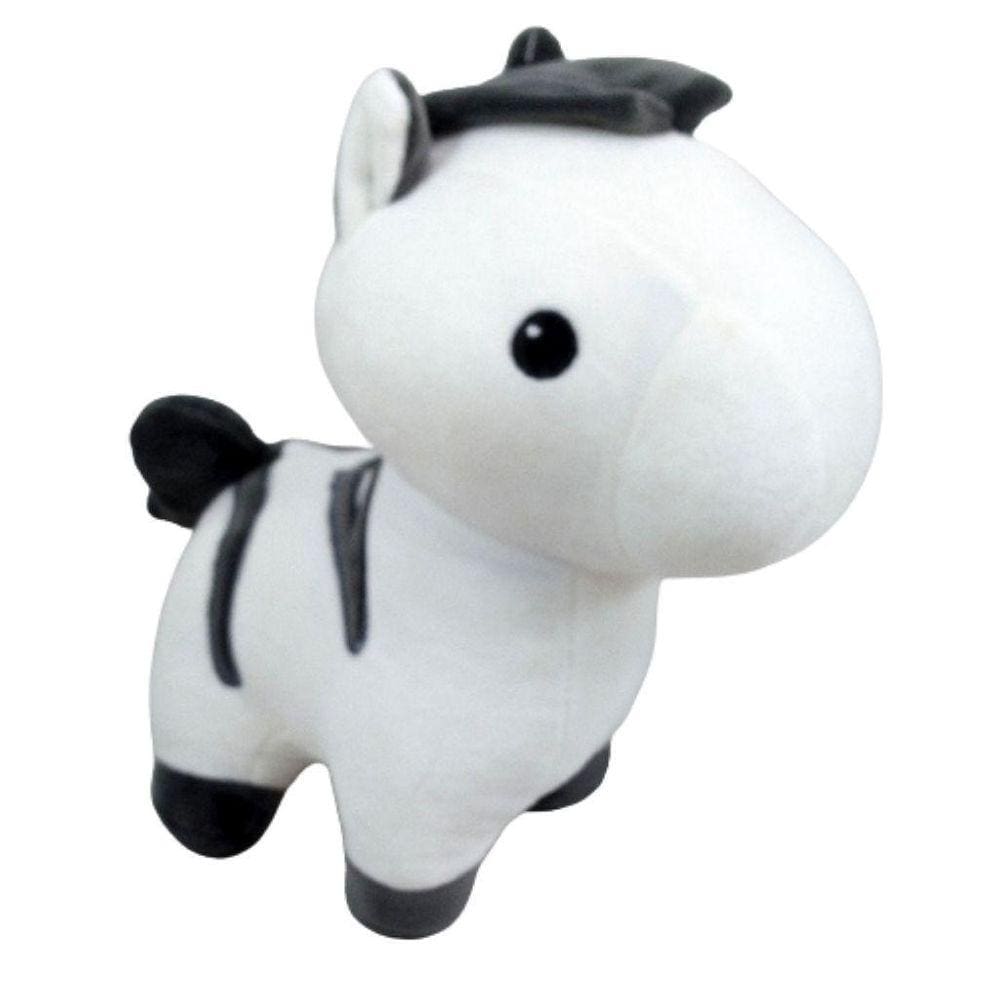 Cavalo Pelúcia Branco 23cm - Baby Lavável
