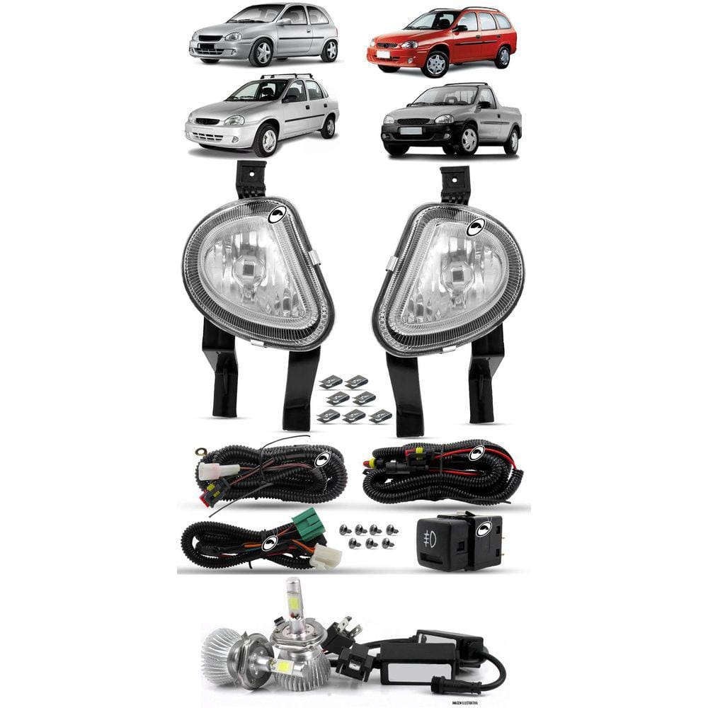 Kit Farol Milha Neblina Corsa Hatch Wagon Sedan Classic