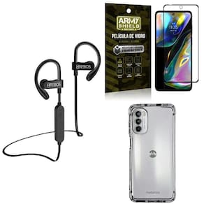 Capinha Moto G82 + Fone Bluetooth Hs188 + Película 3D