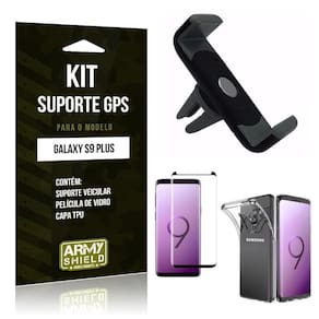 Kit Suporte Veicular Galaxy S9 Plus Suporte+Película+Capa