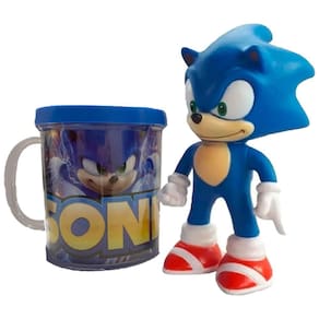 Kit12 Boneco Sonic 16Cm Filme Mais Caneca Personalizada