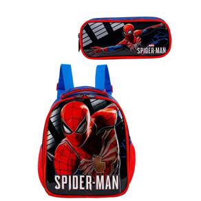 Lancheira Spider Man Homen Aranha + Estojo Térmico 22x20x8cm