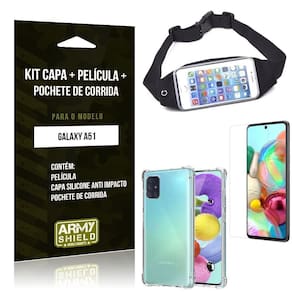 Pochete Galaxy A51 Pochete Capa Anti Shock Película Vidro