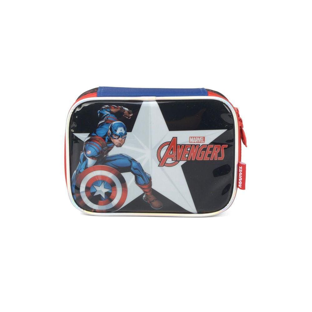 Estojo Escolar Box 100 Lápis Capitão América Avengers