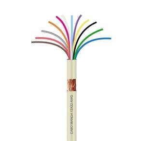 Cabo Manga 12X22 Awg - Com Blindagem Bege - 40 Metros