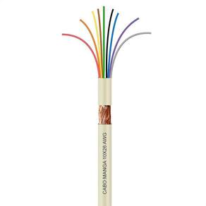 Cabo Manga 10X26 Awg - Com Blindagem Bege - 2 Metros