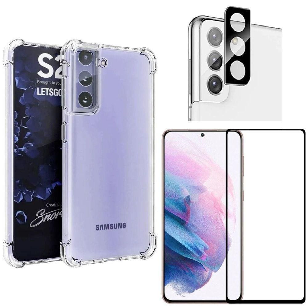 Capa + Película 3D + Película De Câmera Samsung S21