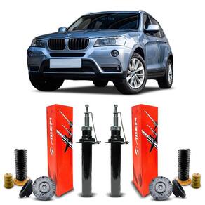 Par Amortecedor + Kit Coxim Dianteiro BMW X3 F25