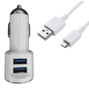 Carregador Veicular Hrebos Hs158 Com 2 Saídas+Cabo Micro Usb