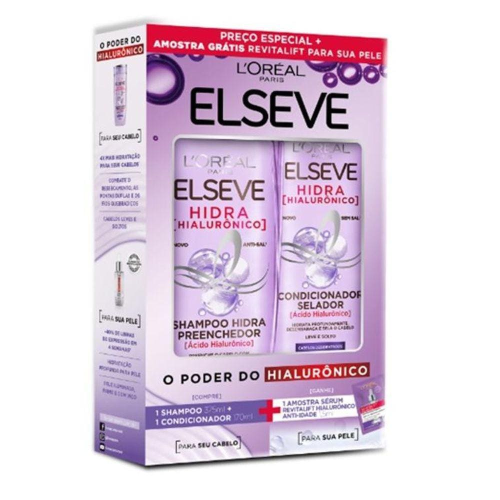 Kit Elseve Hidra Hialurônico Revitalift Completo