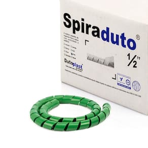 Organizador Fios E Cabos Spiraduto 1/2 Verde - 25 Mt