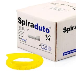 Organizador Fios E Cabos Spiraduto 1/4 Amarelo - 40 Metros