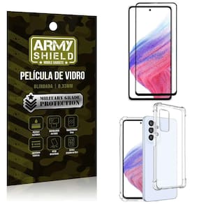 Capa Capinha Samsung A53 Anti Shock + Película De Vidro 3D