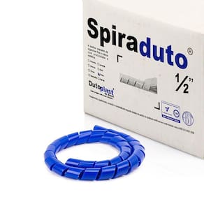 Organizador Fios E Cabos Spiraduto 1/2 Azul - 50 Mt