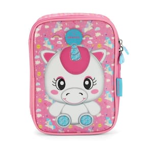 Estojo Escolar Box Infantil Up4You Unicórnio Pink