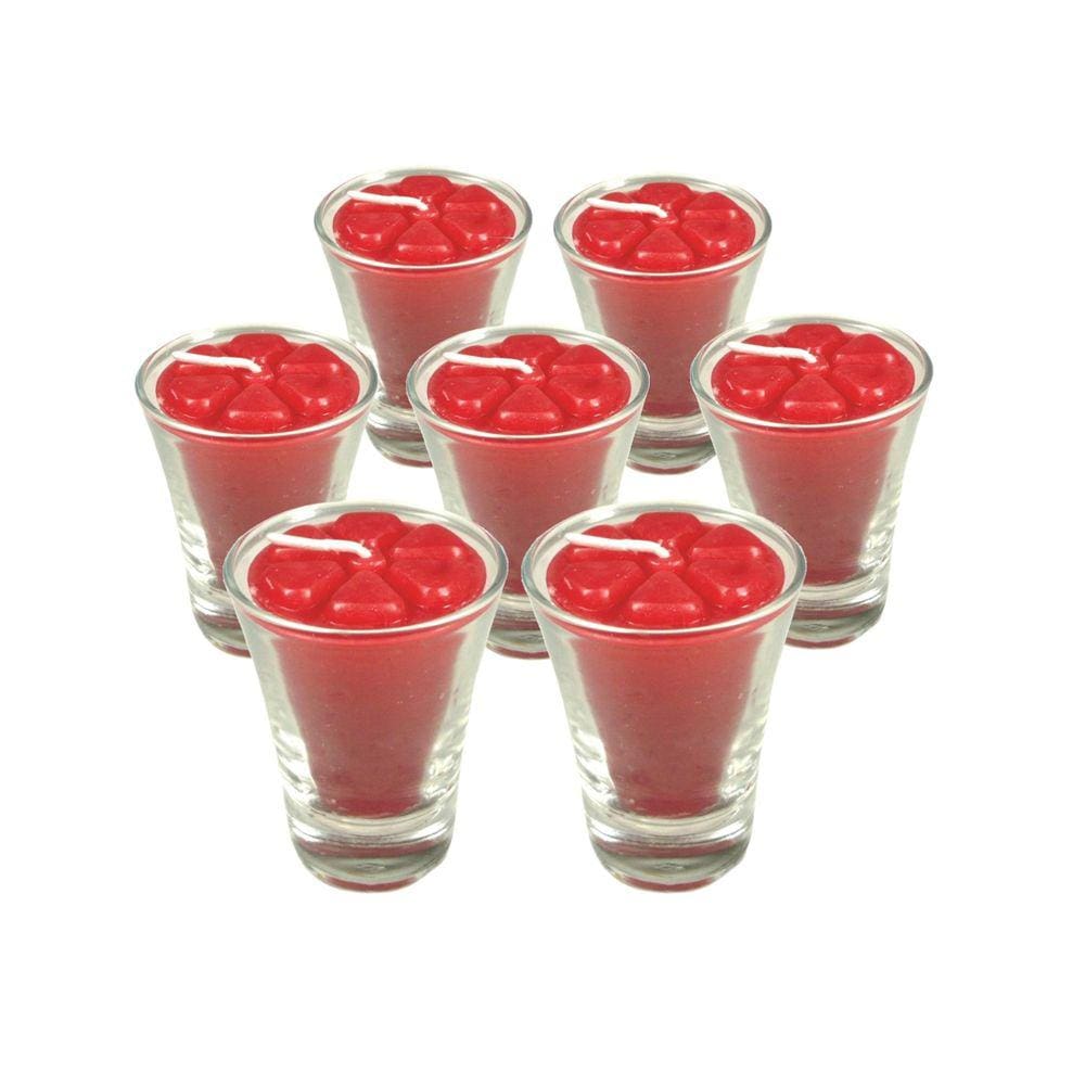 24 Velas Vermelhas Natal 12 Horas Ceia Festa Decoração