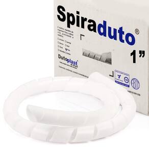 Organizador Fios E Cabos Spiraduto De 1 Branco - 50 Mt