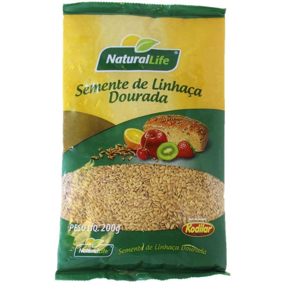 Semente De Linhaça Dourada 200G Natural Life - Kodilar