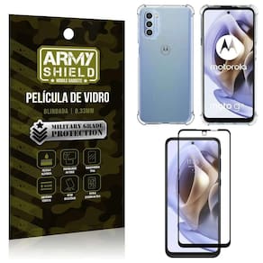 Capa Capinha Moto G31 Anti Shock + Película De Vidro 3D
