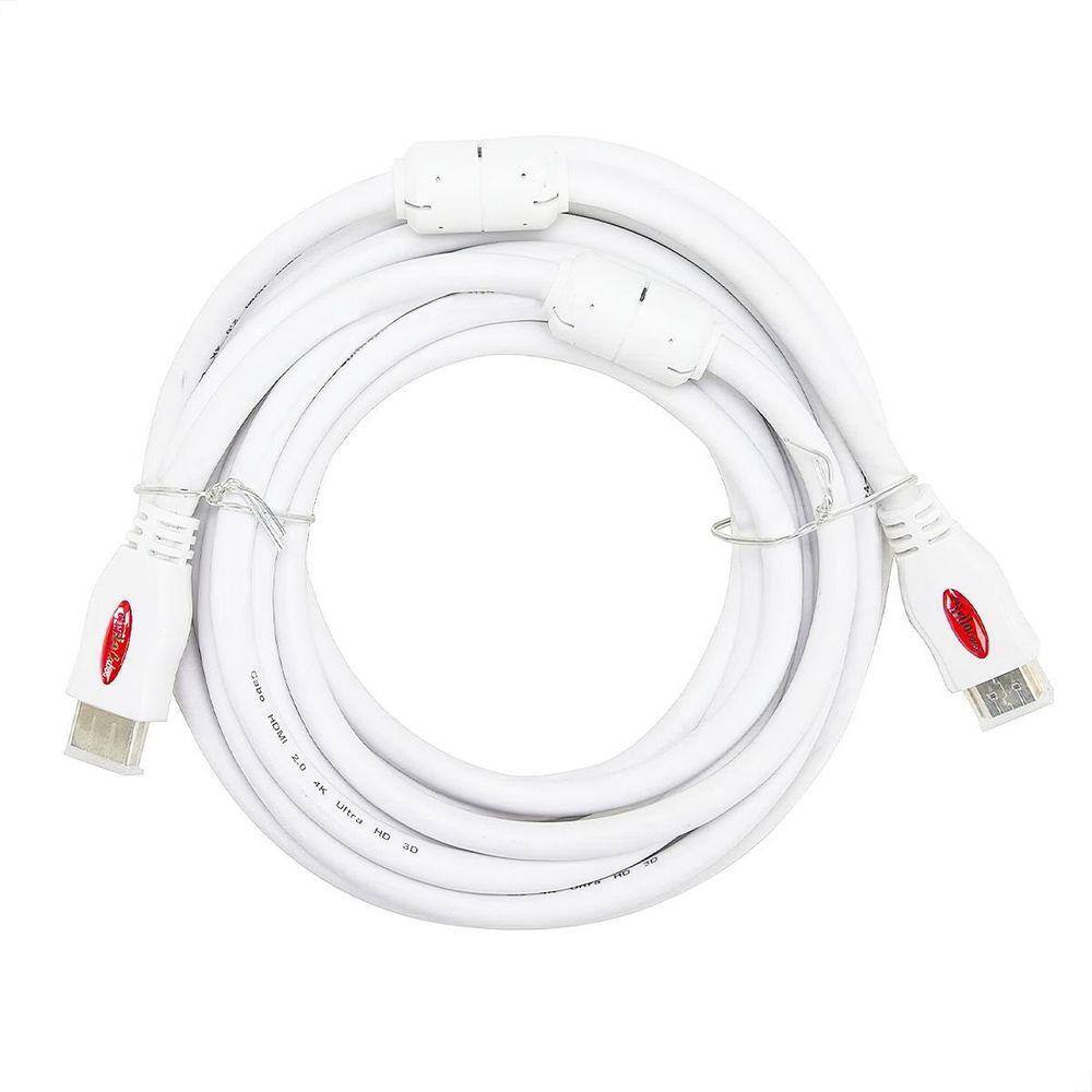 Cabo Hdmi 2.0 4K Ultra Hd 3D, Branco - 15 Metros