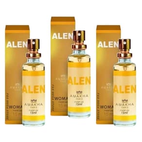 Kit 3 Perfume Feminino Alen Amakha Paris Bolsa Bolso