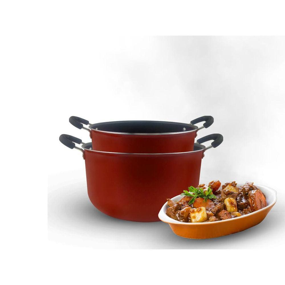 Kit 2 Caçarolas Tamanho Grande Familia Dona Chefa Anti