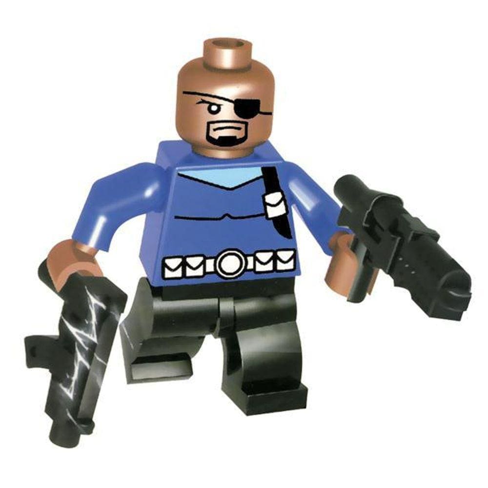 Boneco Avengers Bloco De Montar Com Lego Nick Fury