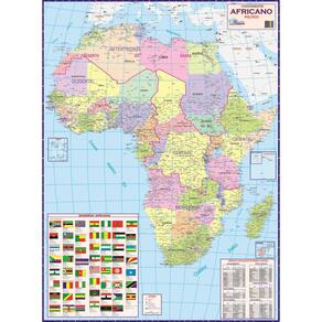 Mapa Africa Africano Continente Geografico Politico Escolar