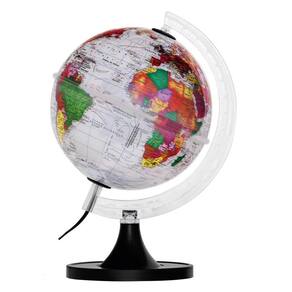 Globo Terrestre Libreria 21Cm Político Branco Com Led