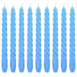 10 Vela Torcida 25 Cm Azul Claro Decoração Festa Casamento