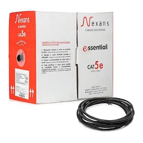 Cabo De Rede Nexans Cat5E Preto - 100 Metros