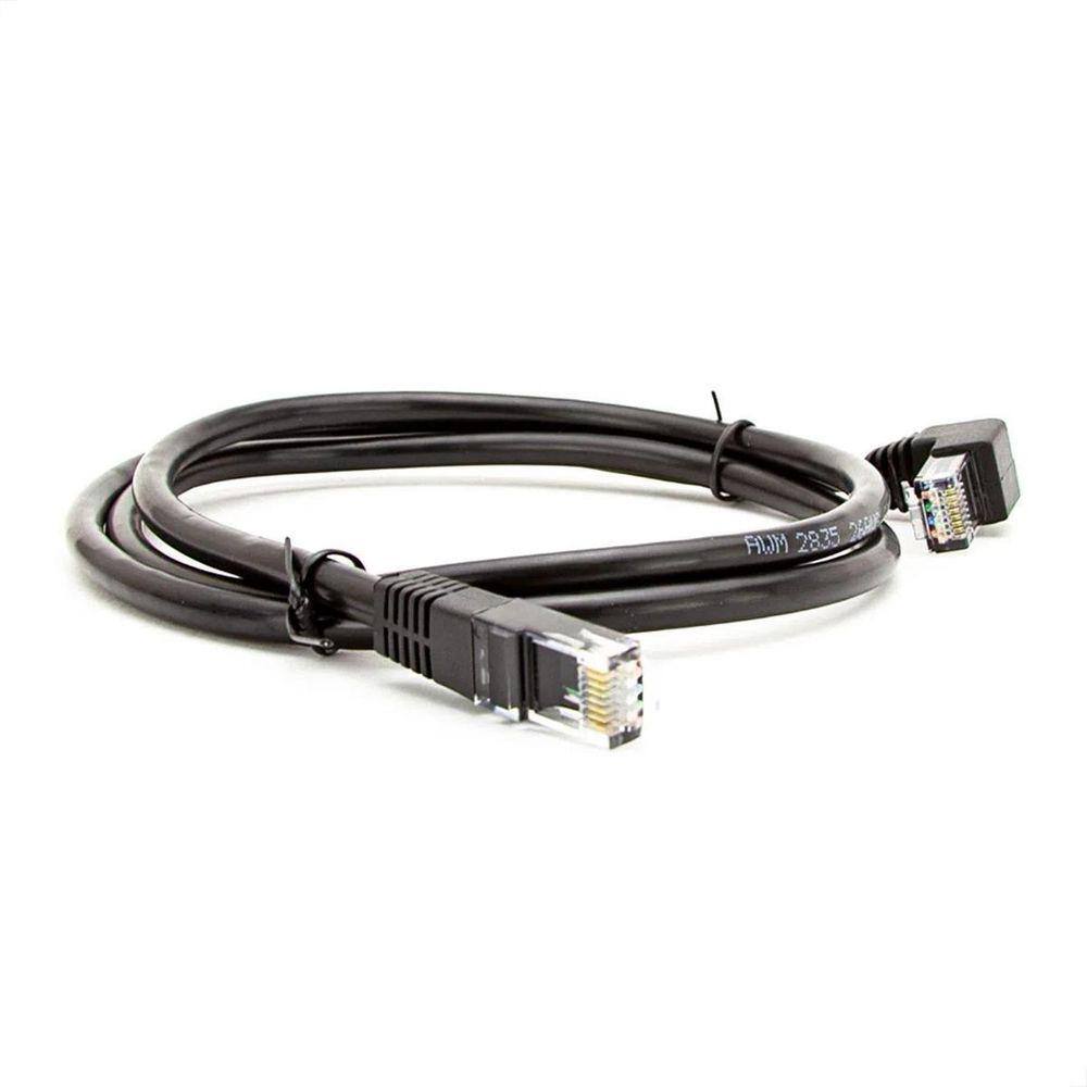 Cabo De Rede Cat5E Plug De 90º Graus Para Baixo - 50 Cm