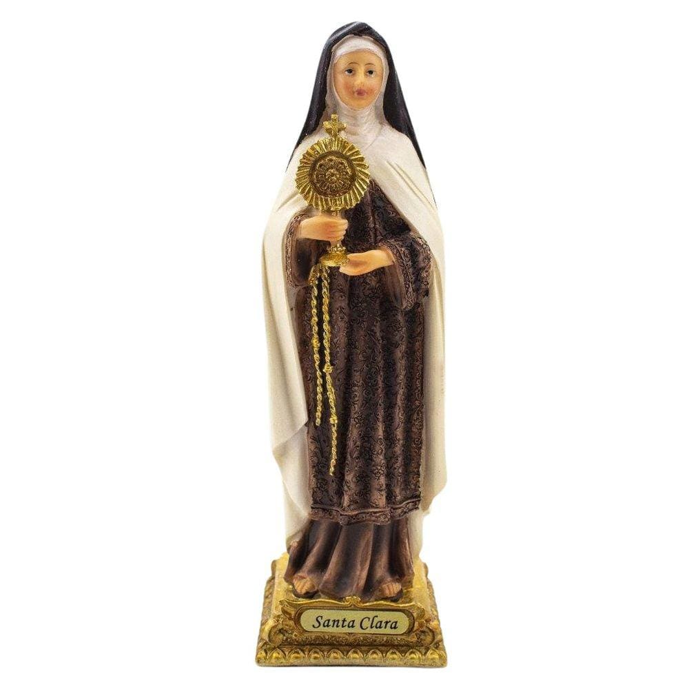 Imagem Santa Clara Importada Resina 21 Cm