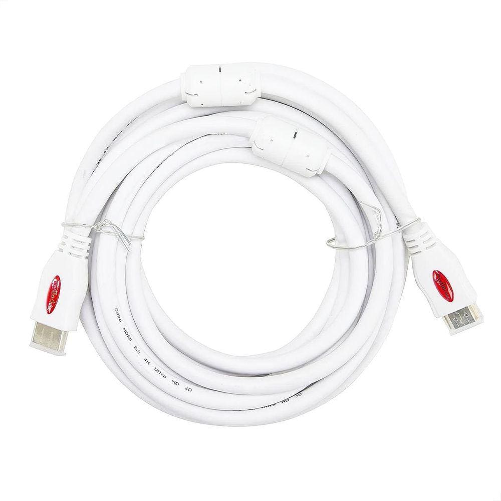 Cabo Hdmi 2.0 4K Ultra Hd 3D, Branco - 20 Metros