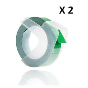 2 Fita Vinil Compatível Dymo Rotulador Manual 3D725 9Mm