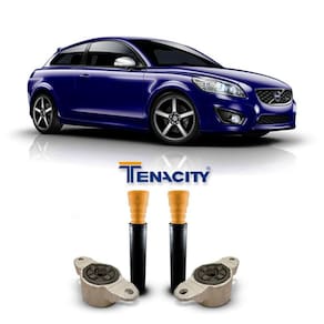 Par Kit Coxim + Batente Coifa Traseiro Volvo C30 2007 A 2012