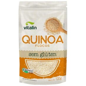 Quinoa Real em Flocos Orgânica Sem Glúten Vitalin 120g