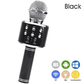 Microfone Ws-858 Karaokê Sem Fio Portátil, Player Karaokê