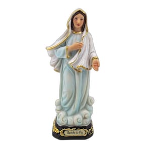 Imagem Nossa Senhora Rainha Da Paz Importada Resina 13Cm