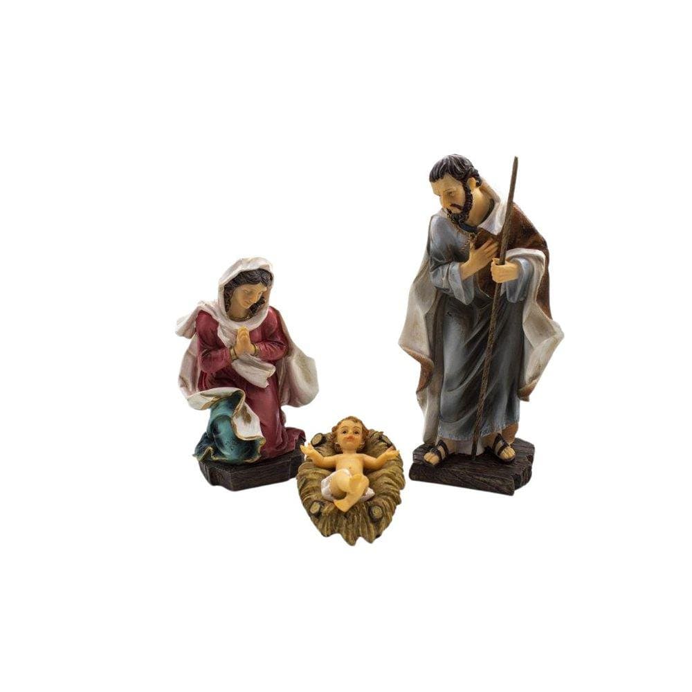 Imagem Sagrada Família Importada Resina 21 Cm