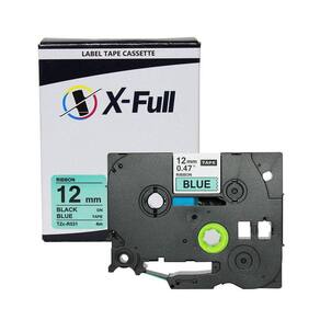 Fita Cetim Compatível Tze-R531 12Mmx4M Preto No Azul X-Full