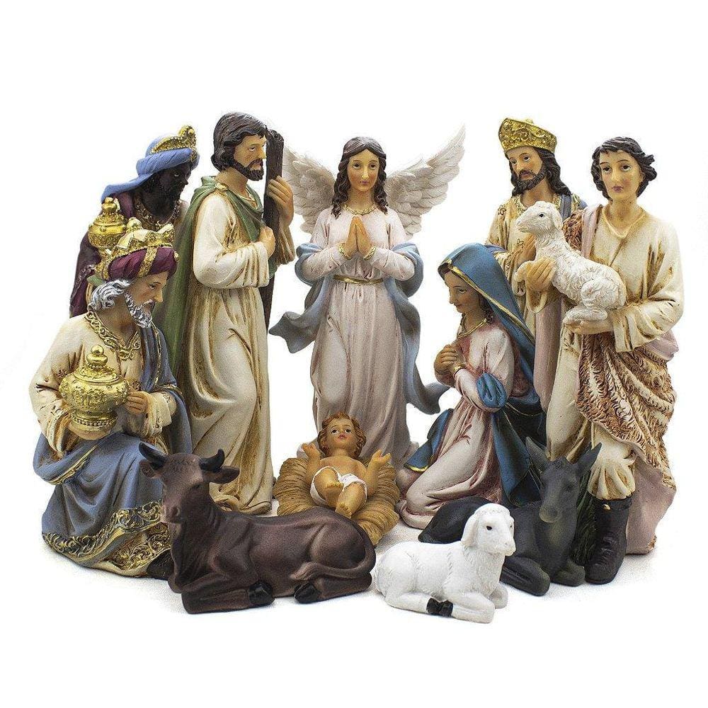 Presépio Importado Resina 11 Peças - 21 cm