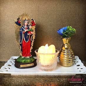 Imagem Nossa Senhora Do Perpétuo Socorro Resina 15 Cm