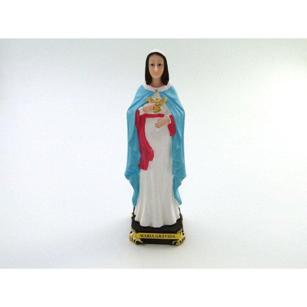 Imagem Nossa Senhora Grávida Resina 15 Cm
