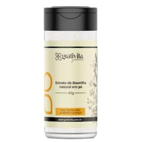 Kit 6X: Extrato De Baunilha Em Pó Natural Grativita 40G