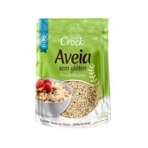 Kit 6X: Aveia Em Flocos Médios Sem Glúten Leve Crock 200G