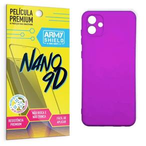 Capinha Pink Samsung A04e + Película Nano Cerâmica