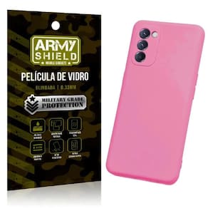 Capinha Pink Moto E32 + Película Vidro 3D Blindada