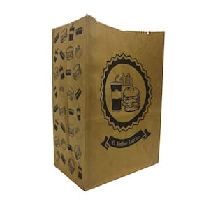 Saco Kraft Lanche M - Impresso  21X30X12Cm   C/100 Unidades