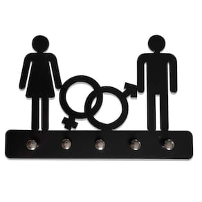 Porta Chaves Casal Homem E Mulher Decoração Criativa